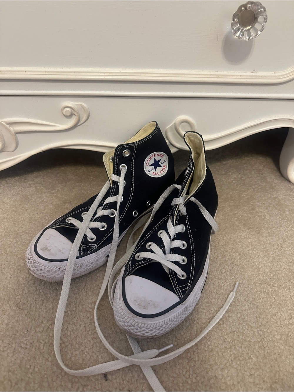 Converse High Top Sneakers in Black and White